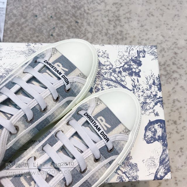 DIOR女鞋 迪奧2021專櫃新款立體刺繡墊腳板鞋 Dior彩虹系列刺繡系帶休閒鞋  naq1546